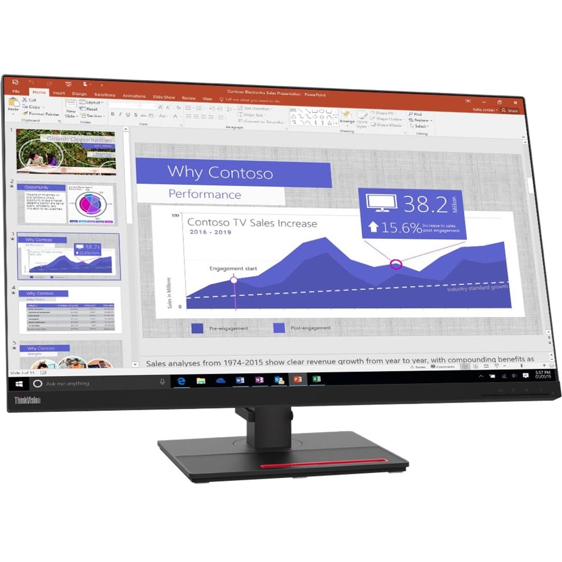 聯想 ThinkVision T32p-20 31.5 吋 4K 超高清 LED 液晶顯示器 - 16:9 - 烏鴉黑