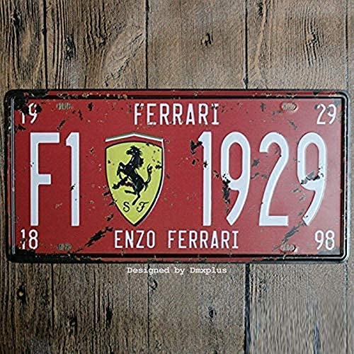 Sokomurg 復古趣味 6x12 英寸室內 F1 ENZO 法拉利 1929 金屬錫牌車庫車牌廚房裝飾酒吧俱樂部咖啡館家居餐廳牆面裝飾藝術標誌男士禮物(1-rw-2)