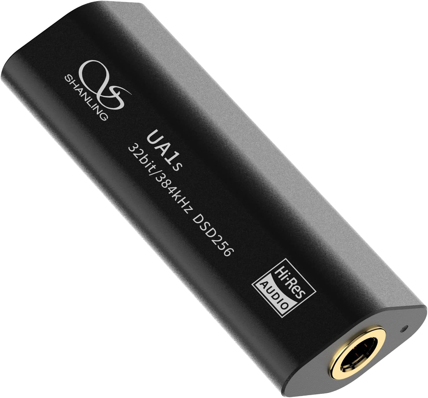 山靈 UA1S 便攜式耳機放大器，迷你 USB 耳放/DAC，帶 3.5mm 插孔，ES9219C DAC，平衡式高分辨率音頻支援 32bit/384kHz 和 DSD256，無損？適用於手機/播放器/任天堂 Switch/筆記型電腦/PC（Bla）