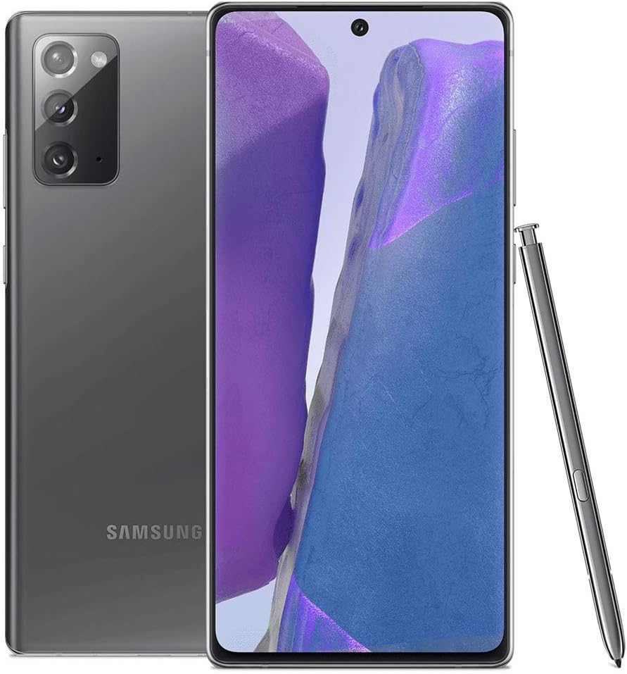 三星電子 Galaxy Note 20 5G N981U 安卓手機，美版，128GB 儲存空間，行動遊戲智慧型手機，長效電池，AT&T 鎖定 - （翻新機）