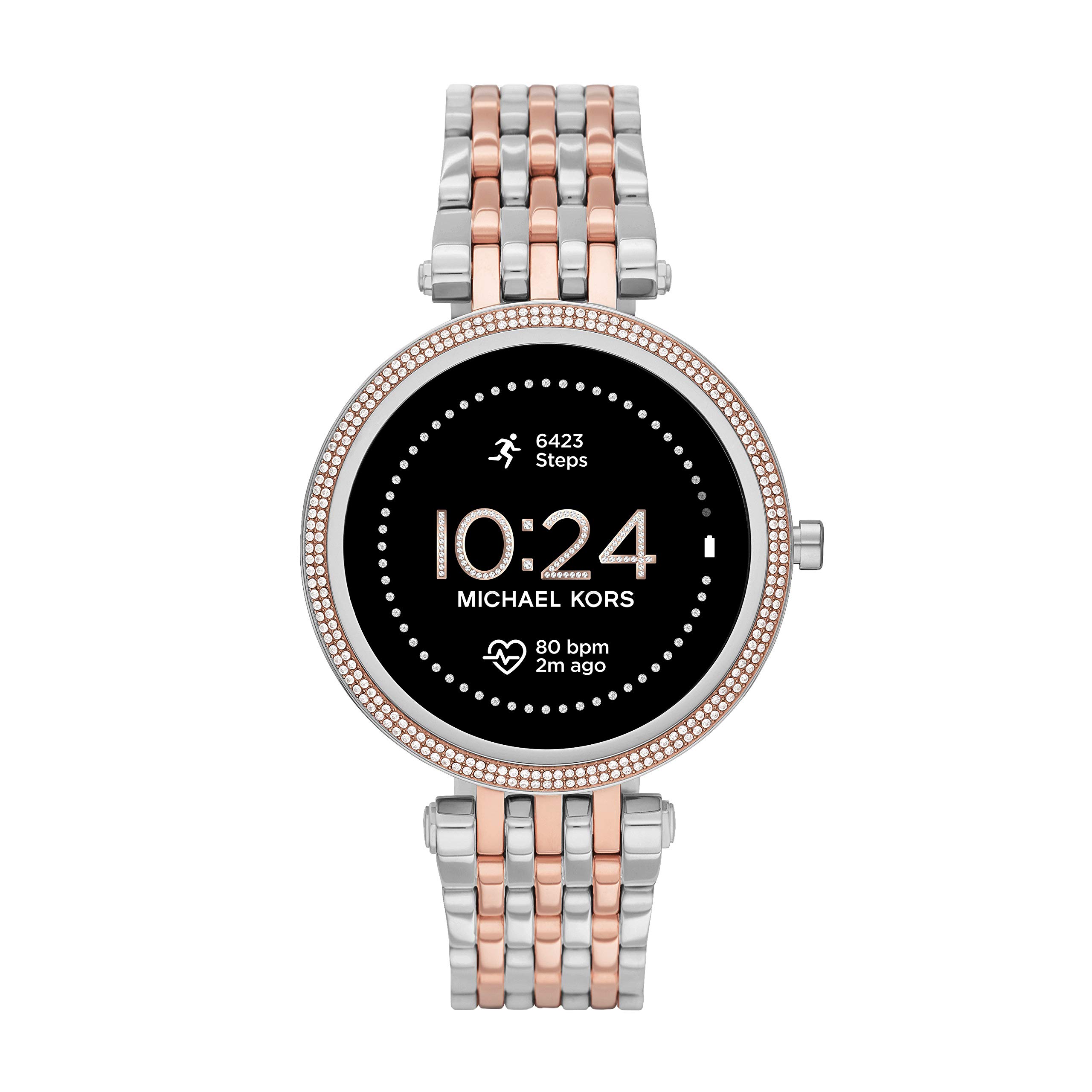 Michael Kors 女士 Gen 5E 43mm 不鏽鋼觸控螢幕智慧手錶，附健身追蹤器、心率、非接觸式支付和智慧型手機通知功能。