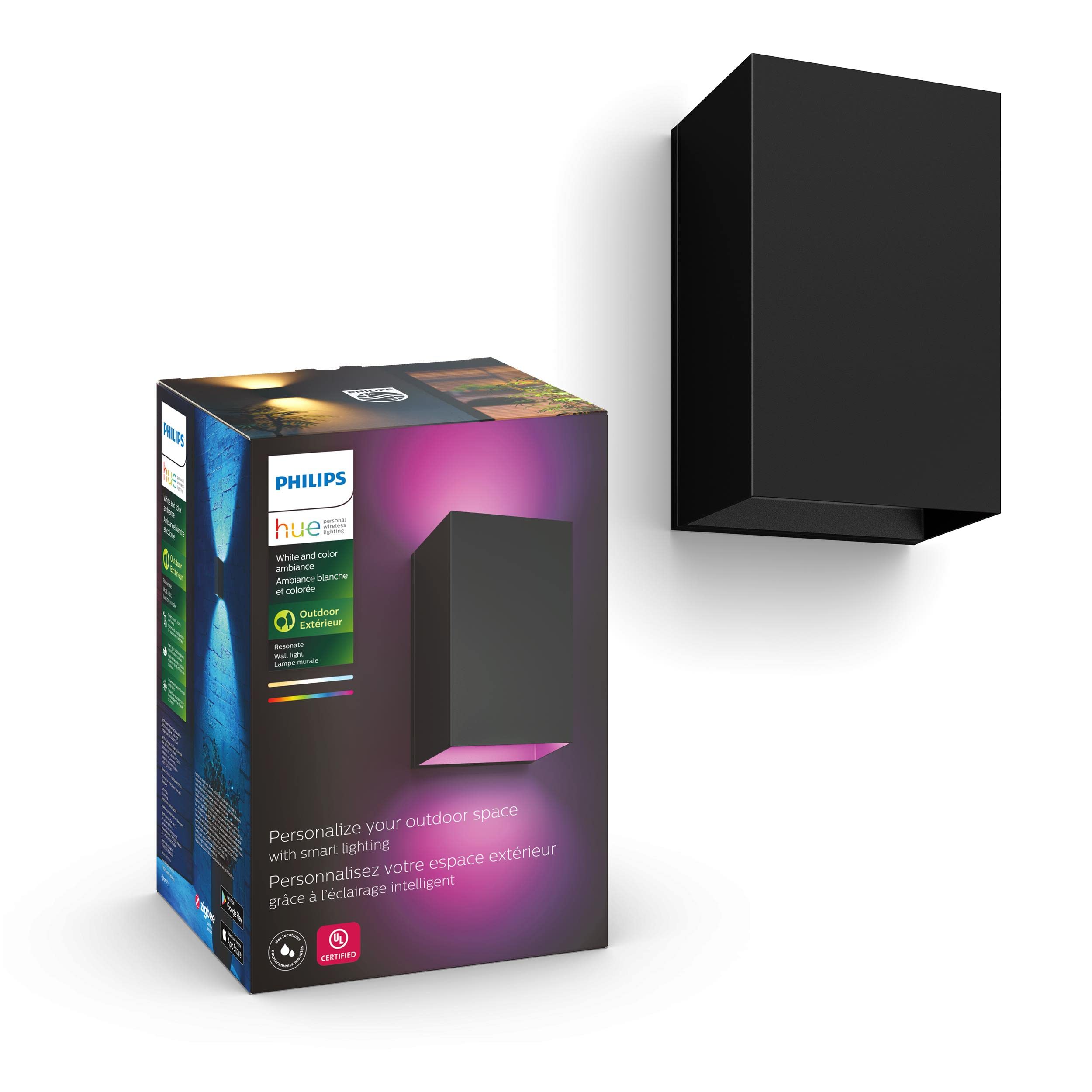 Philips Hue 白色和彩色感應戶外壁燈，可與 Alexa、HomeKit 和 Google Assistant 搭配使用（需要 Hue Hub）