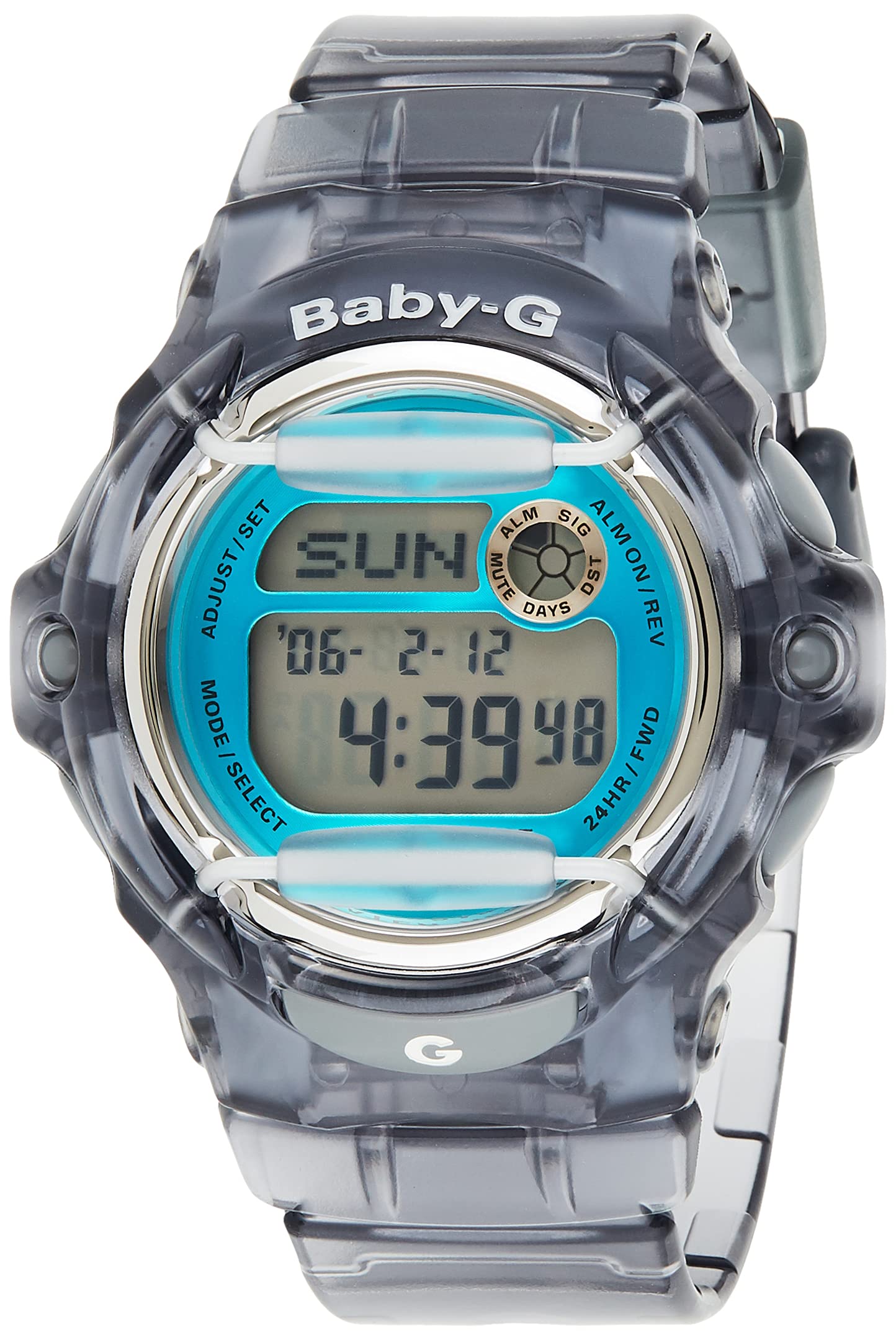 Baby-G BG169R-8B 離子鍍金屬灰藍色手錶數位顯示器面罩