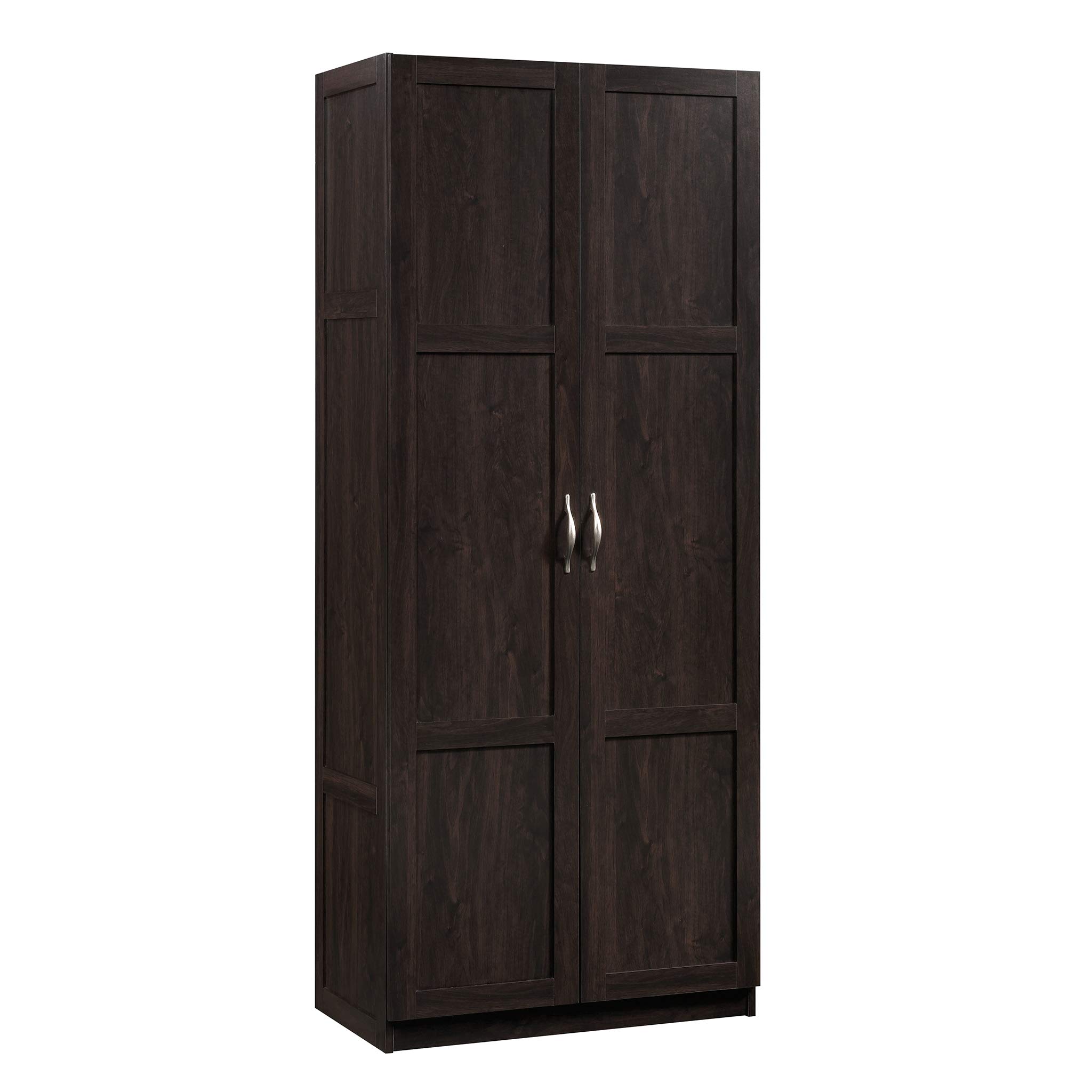 Sauder 419496 雜物儲物櫃，長：29.375 英寸 x 寬：16.125 英寸 x 高：71.125 英寸，肉桂櫻桃木色飾面