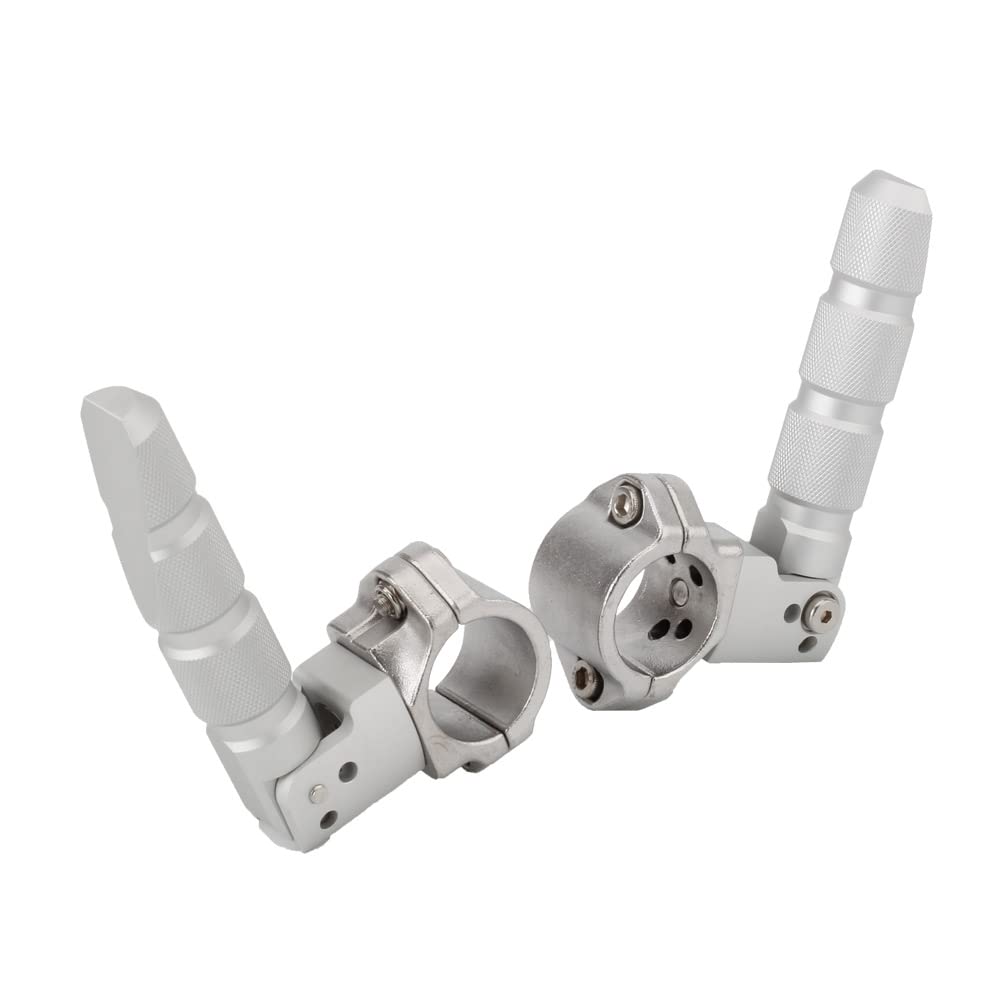 適用於 Bajaj Pulsar NS160 / 160 NS / NS200 / 200 NS / RS200 所有年份摩托車高速公路腳踏 360°旋轉 7/8 1 1.25 英寸防撞桿腳踏板，適用於 22mm 25mm 27mm 32mm