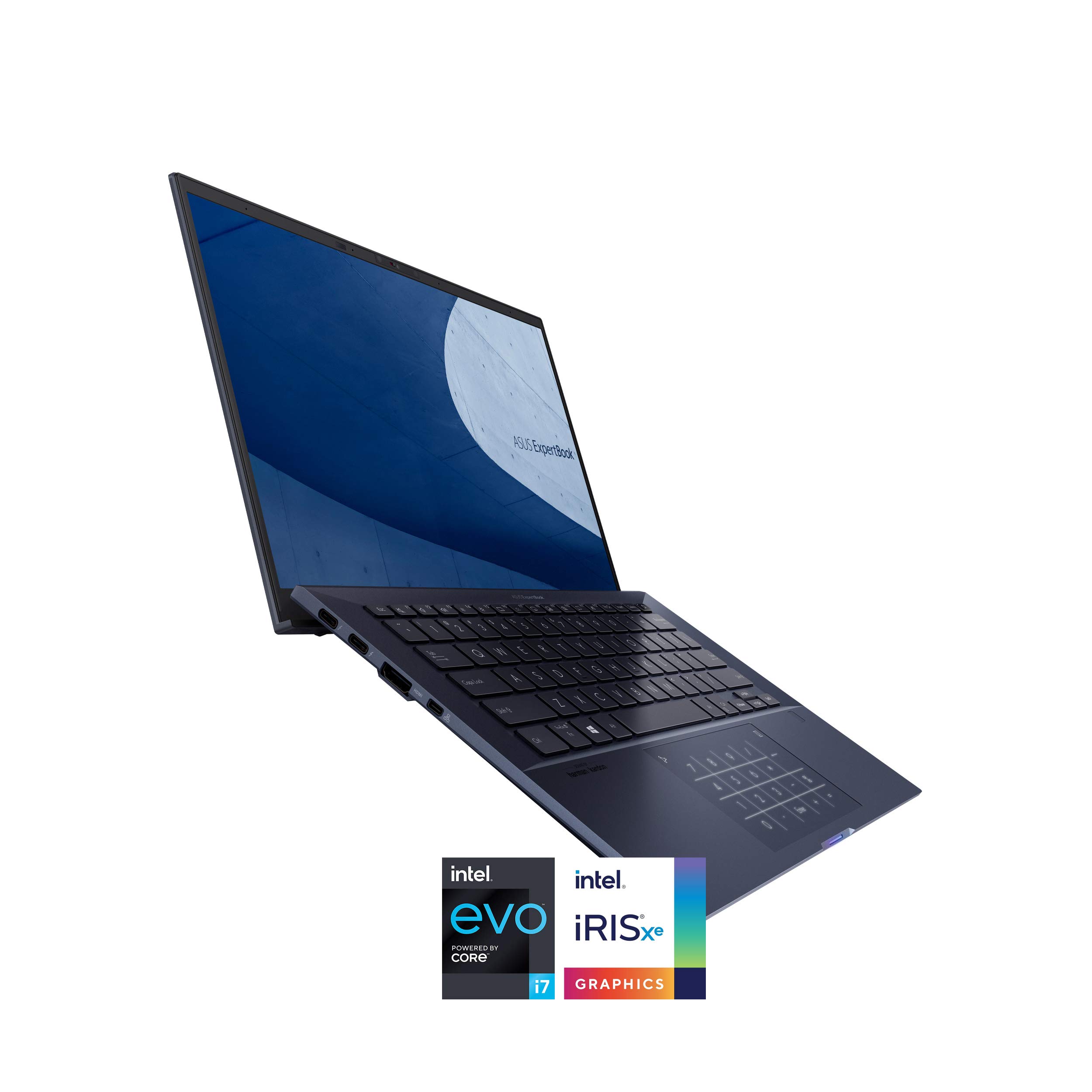 華碩 ExpertBook B9 輕薄商務筆記型電腦，14 英寸 FHD 顯示屏，英特爾酷睿 i7-1165G7 處理器，2TB 固態硬碟，32GB LPDDRX 內存，Windows 10 專業版，電池續航時間長達 17 小時，型號：B9450CEA-XH77