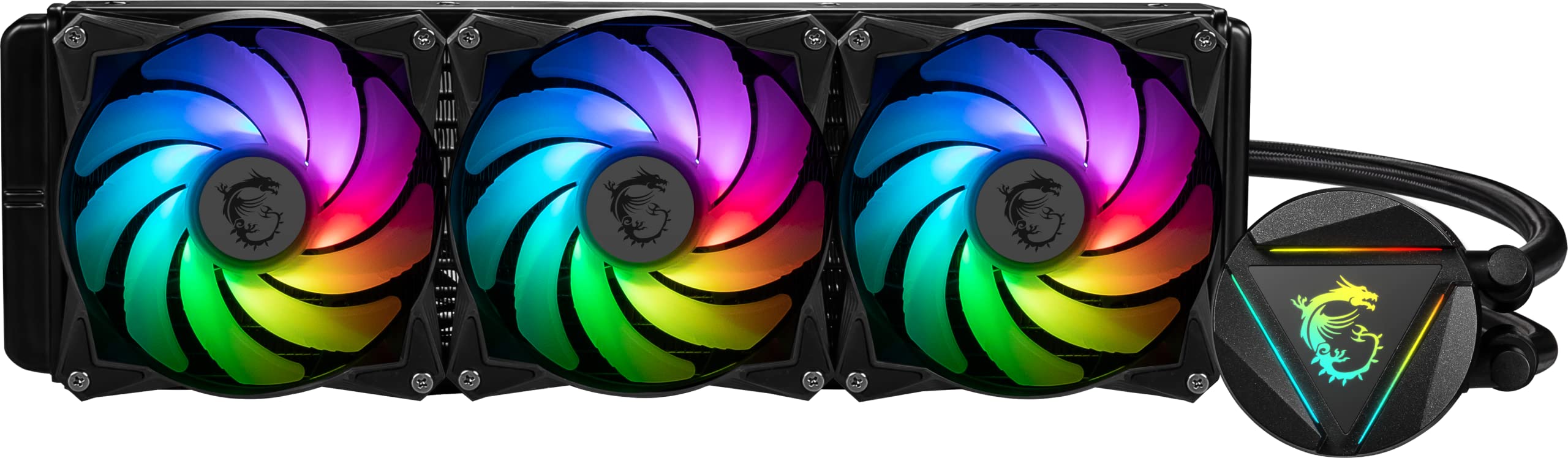 MSI MAG CoreLiquid 360R V2 - 一體式 ARGB CPU 水冷散熱器 - 旋轉蓋設計 - LGA 1700 相容 - 360mm 冷排 - 三個 120mm RGB PWM 風扇