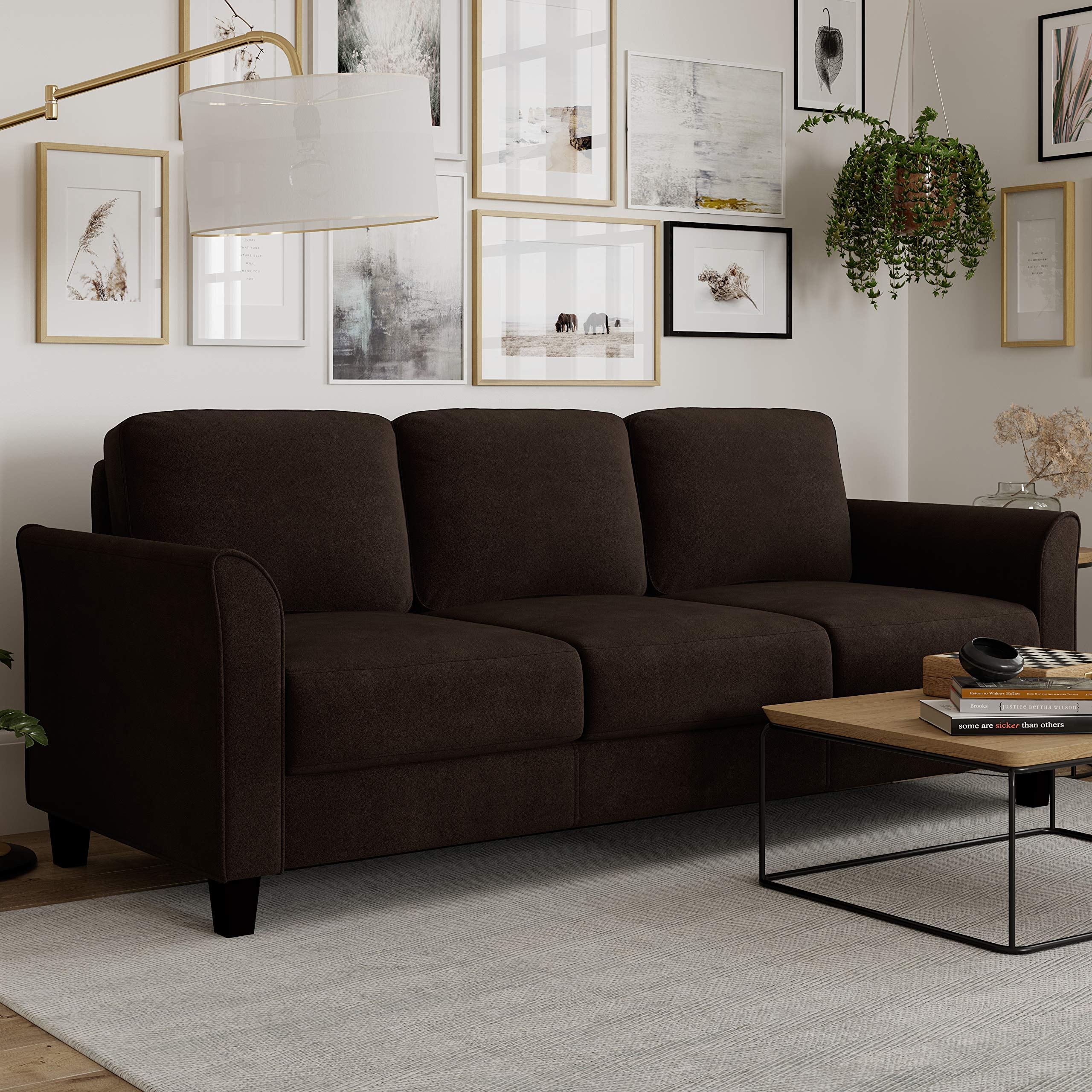 Lifestyle Solutions Watford 雙人沙發，78.8 英寸寬 x 31.5 英寸深 x 33.9 英寸高，棕色