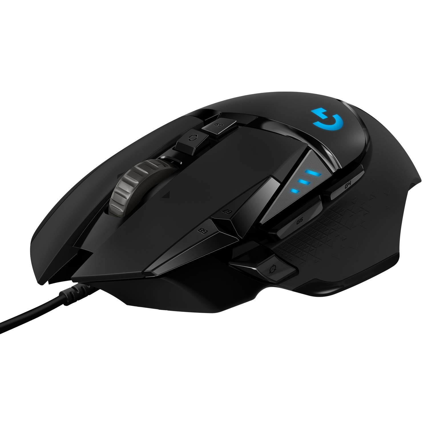 Logitech G502 HERO 高效能有線遊戲滑鼠，HERO 25K 感應器，25,600 DPI，RGB 燈效，可調節配重，11 個可編程按鍵，板載內存，相容於 PC/Mac