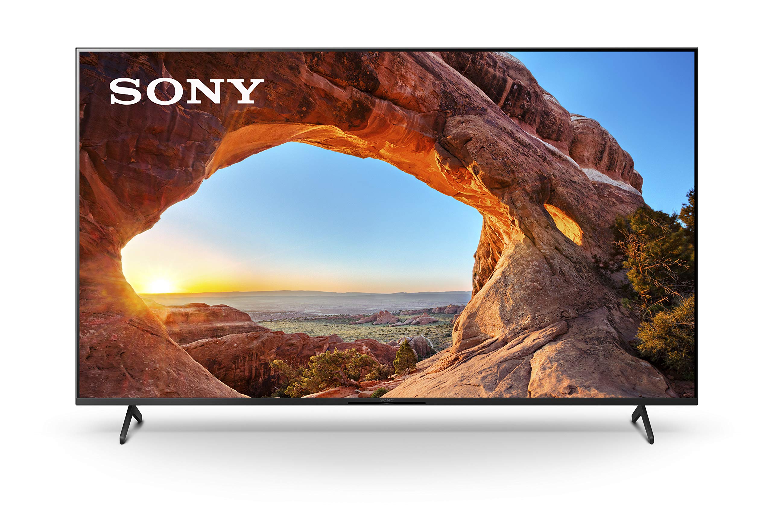 Sony X85J 75 吋電視：4K 超高清 LED 智慧電視，支援 Google 語音助手，原生 120Hz 更新率，杜比視界 HDR，相容於 Alexa，型號 KD75X85J - 2021 款，黑色