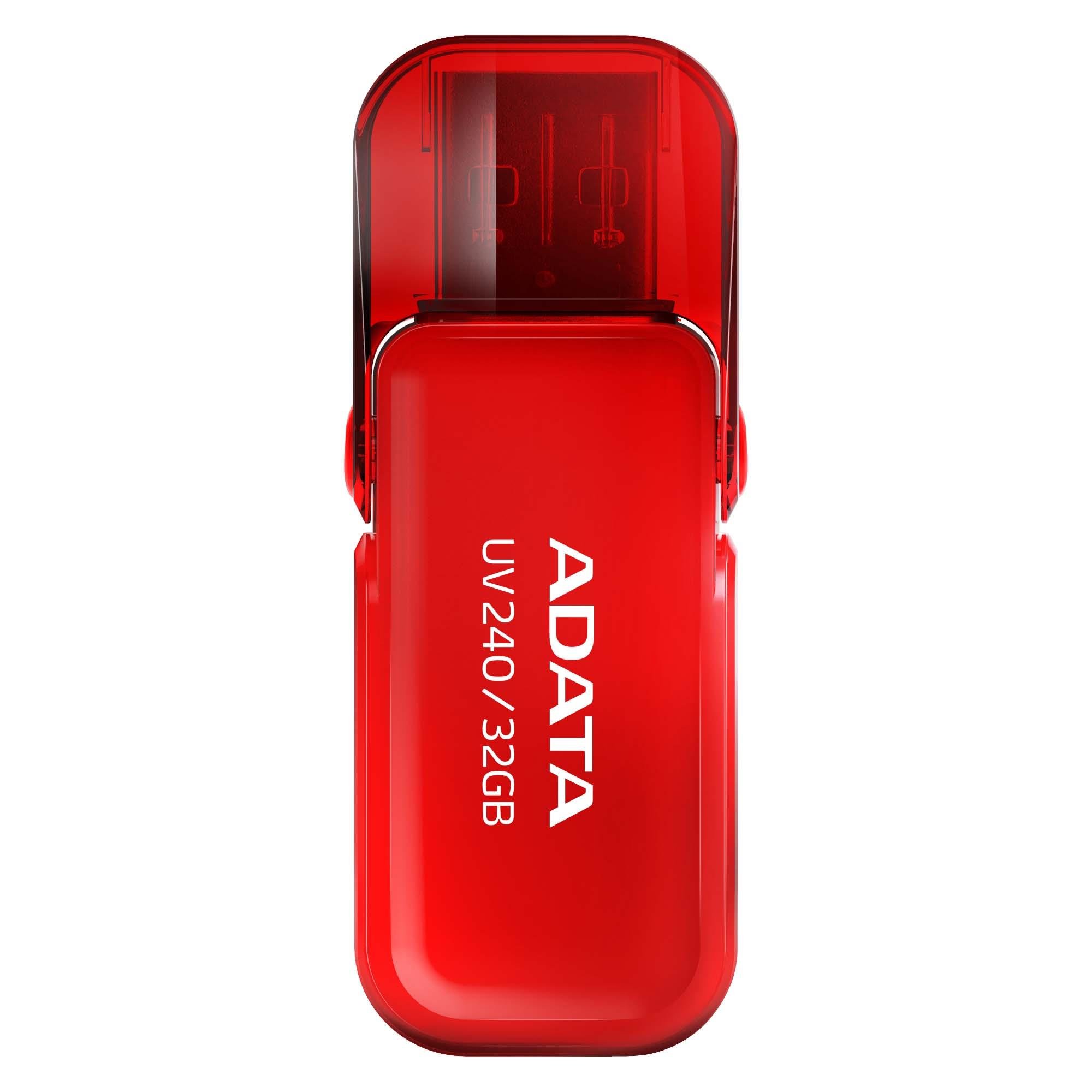 ADATA UV240 易翻蓋 32GB USB 隨身碟 紅色 (AUV240-32G-RRD)