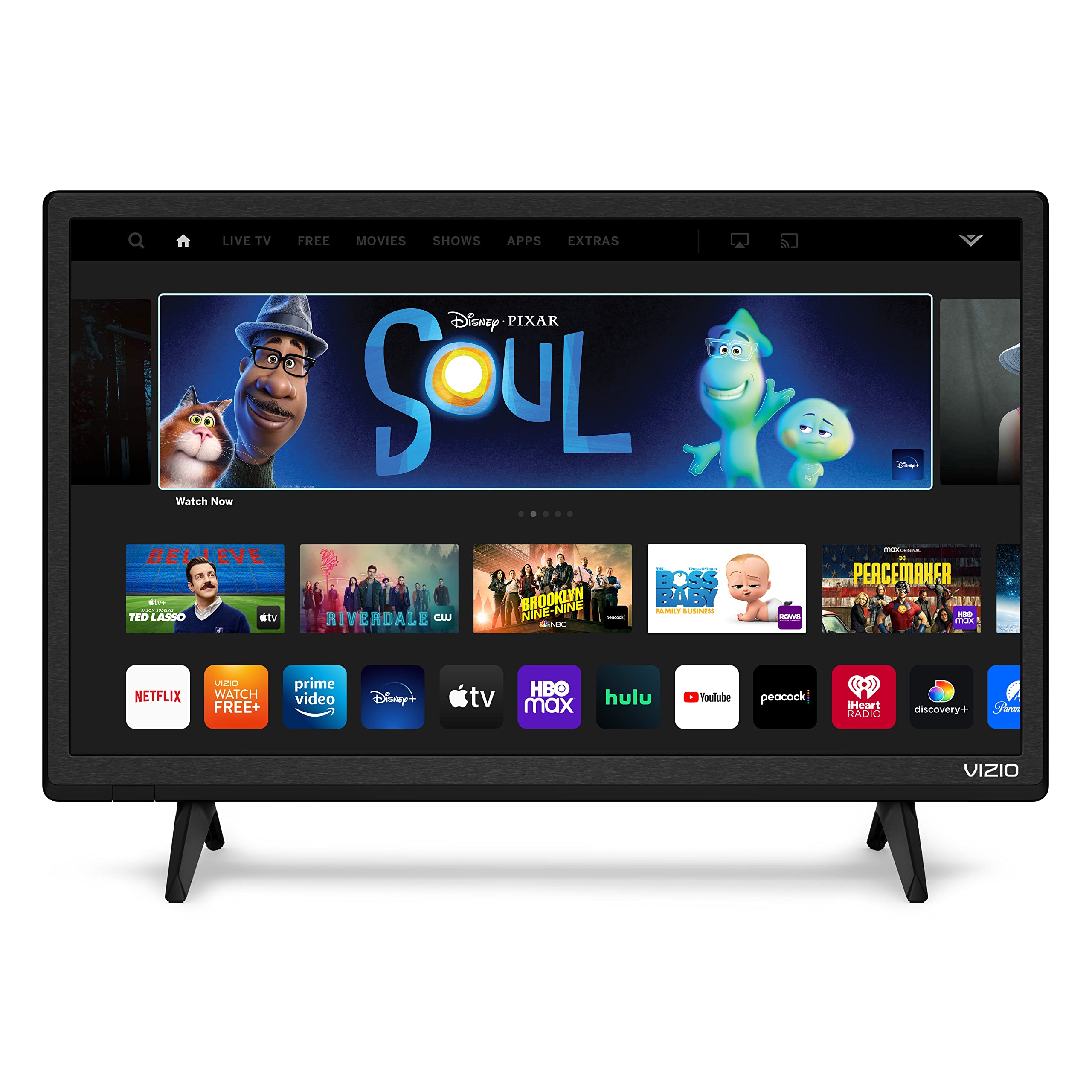 VIZIO 24吋D系列720p智慧電視，內建Apple AirPlay和Chromecast，相容於Alexa，型號D24h-J09，2021款