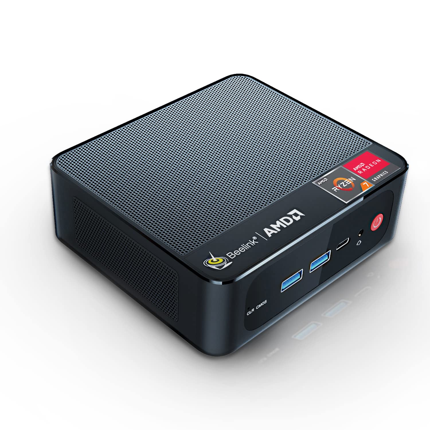 Beelink SER3 迷你電腦，搭載 AMD Ryzen 7 3750H 處理器，配備 16GB DDR4 記憶體/500GB M.2 NVMe 2280 固態硬碟，支援 4K 解析度/雙 HDMI+Type-C 介面/WiFi 5/藍牙開機 4.0/支援自動機