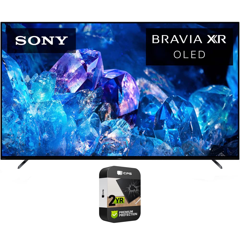 Sony XR65A80K Bravia XR A80K 65 吋 4K HDR OLED 智慧電視（2022 年款）套裝，含 2 年高級 CPS 增強保護包