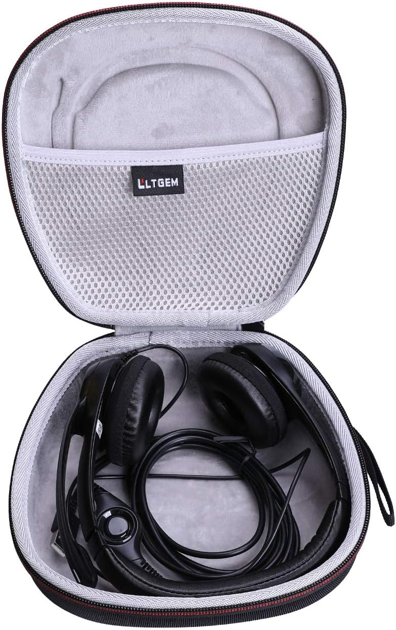 LTGEM 硬殼保護套，適用於羅技 H390 USB 耳機（附降噪麥克風）