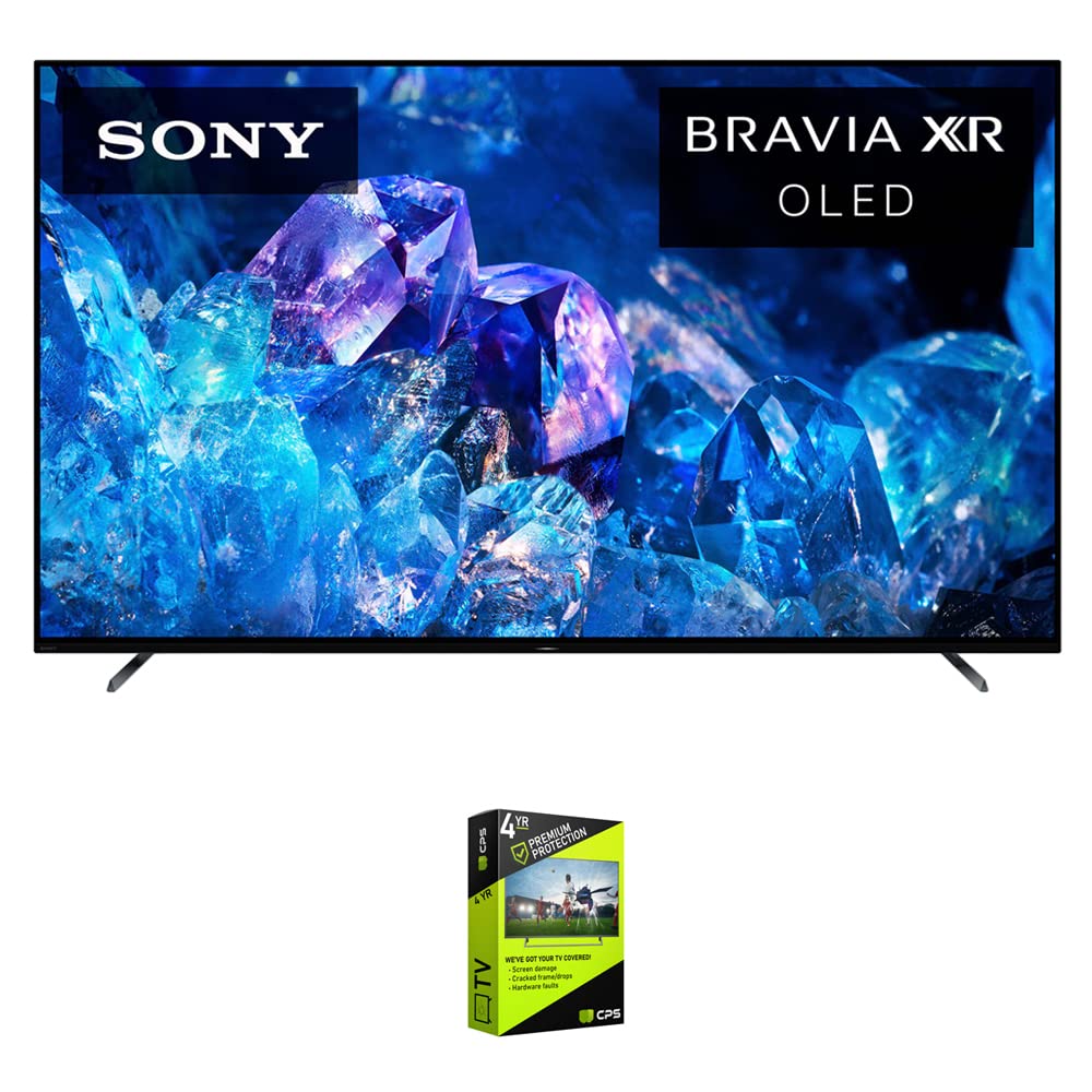 Sony XR77A80K Bravia XR A80K 77 吋 4K HDR OLED 智慧電視（2022 年款）套裝，含 4 年高級 CPS 增強保護包