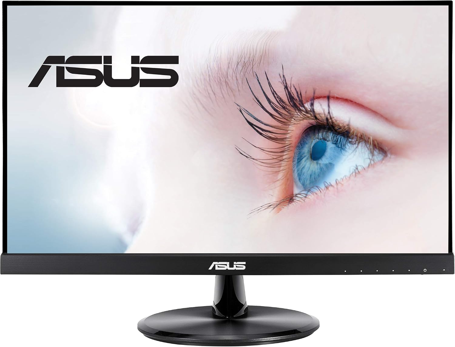 華碩 VP229HE 21.5 吋顯示器，1080P 全高清，75Hz，IPS 面板，支援 FreeSync/Adaptive-Sync，護眼模式，HDMI/VGA 接口，無邊框設計，支援 VESA 壁掛，黑色