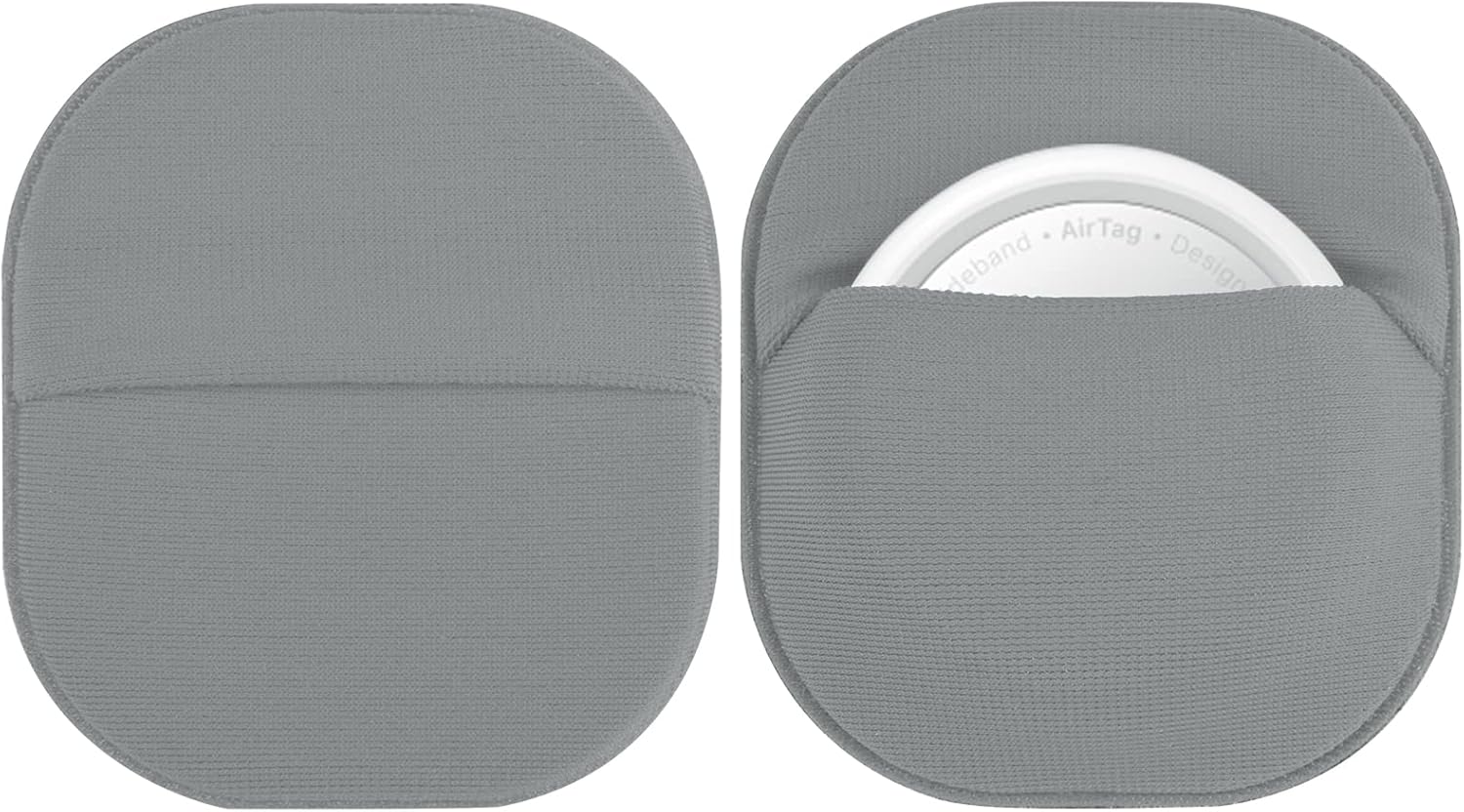 Airtag 保護套貼紙：CaSZLUTION 2 件裝黏貼式 Airtag 保護套，相容於 Apple Airtags，適用於電視遙控器、行李箱、自行車、汽車、筆記型電腦（灰色）