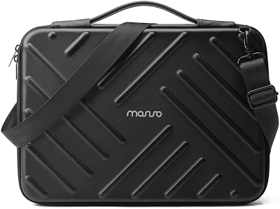 MOSISO 筆記型電腦單肩包，相容於 MacBook Pro 14 吋（2023/2022/2021 年款，A2779 M2 A2442 M1 Pro / M1 Max 晶片），防水防震斜紋設計，黑色