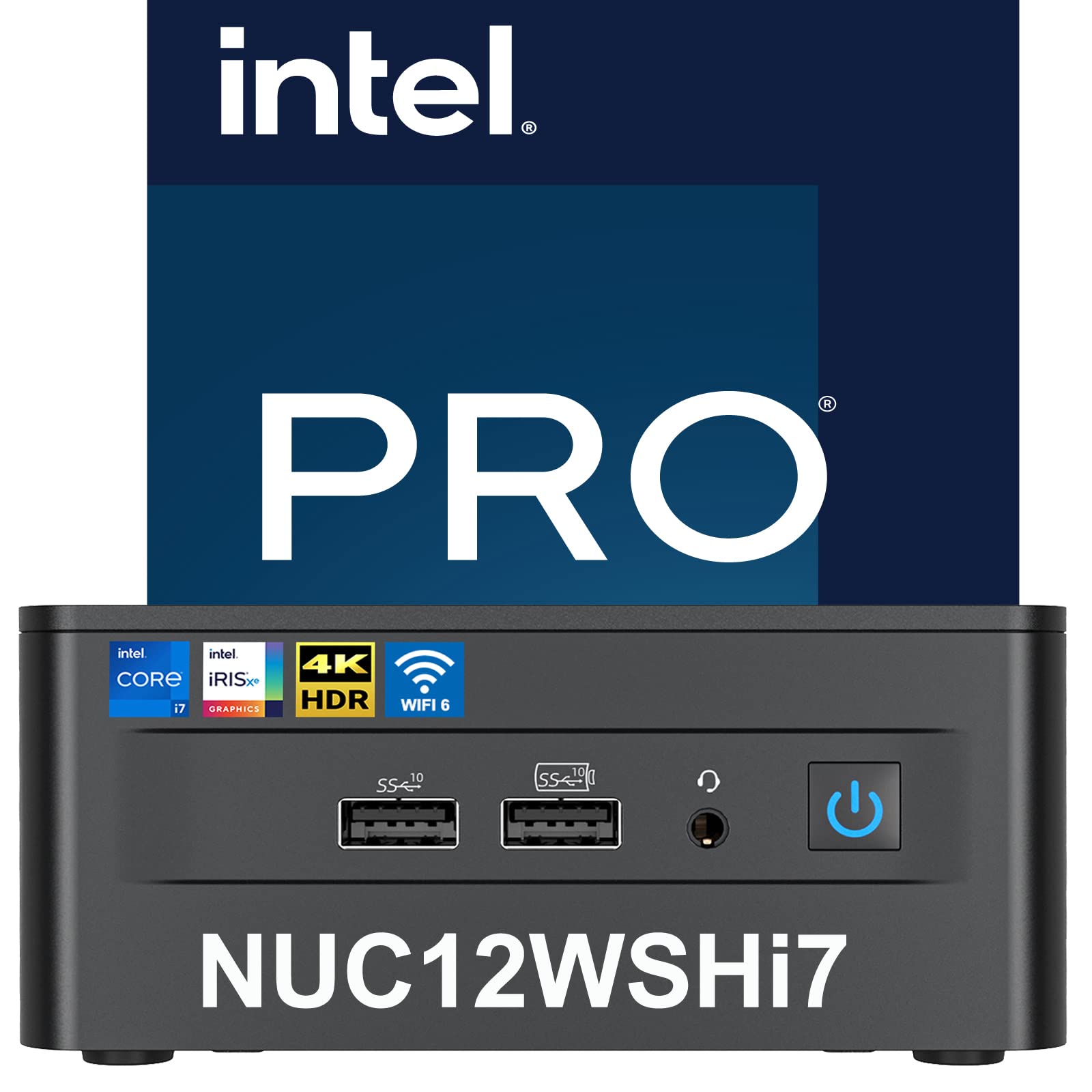 英特爾 NUC 12 Pro 迷你電腦套件 NUC12WSHi7（12 核心 i7-1260P 處理器，32GB 內存，1TB 固態硬碟，Iris XE 顯示卡），預裝 Windows 11 專業版，配備 2 個 Thunderbolt 4 介面，以及英特爾 NUC Wi-Fi 6E 211 無線卡。