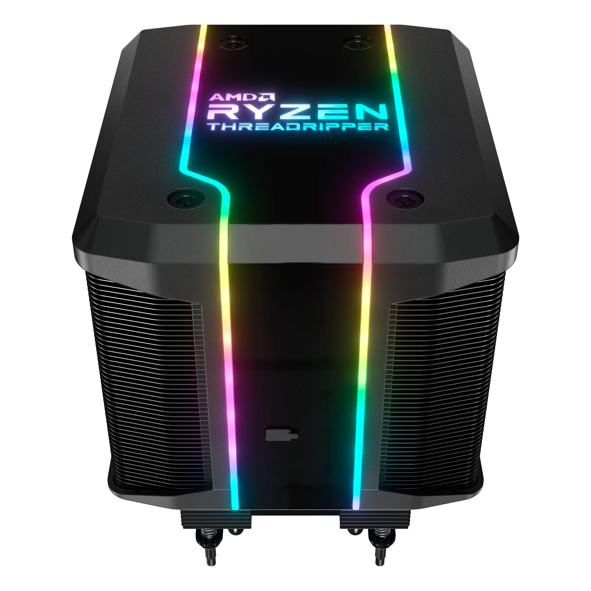 酷冷至尊 AMD Wraith Ripper ThreadRipper TR4 高性能 CPU 風冷散熱器，ARGB Threadripper 標誌顯示，7 根熱管，雙塔式散熱器，Wraith Armor 導風板